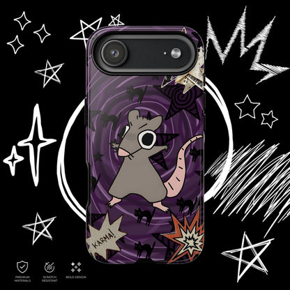 Karma Rat Phone Case | Weirdcore Grunge Purple | NekoStyleStudio