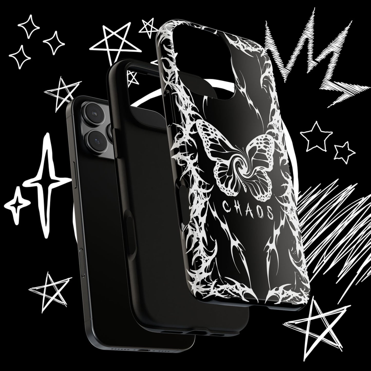 Chaos Butterfly Phone Case | Gothic Tribal Cover | NekoStyleStudio