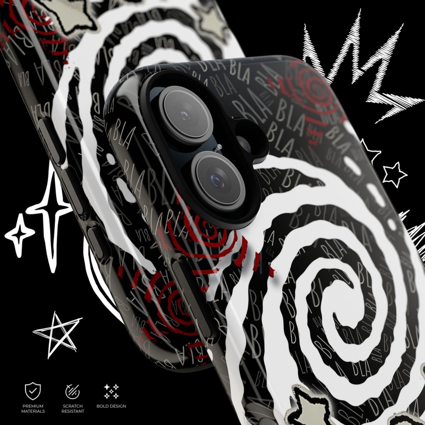 Kawaii Gothic Phone Case | Alt Grunge Tough Cover | NekoStyleStudio