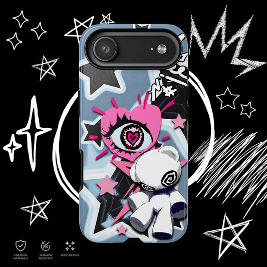 Kawaii Punk Phone Case — Pastel Alt Teddy Bear Cover