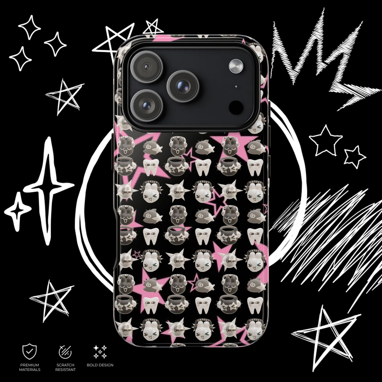 Kawaii Goth Phone Case | Creepy Cute Cover | NekoStyleStudio