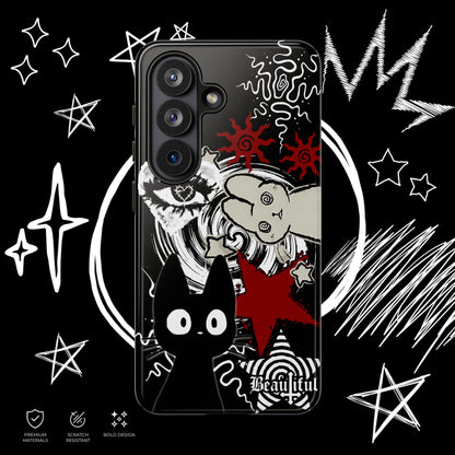 Gothic Cat & Bunny Phone Case | Dark Punk | NekoStyleStudio
