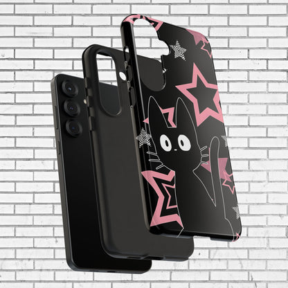 Cute Black Cat Phone Case - Kawaii Pastel Goth iPhone Cover