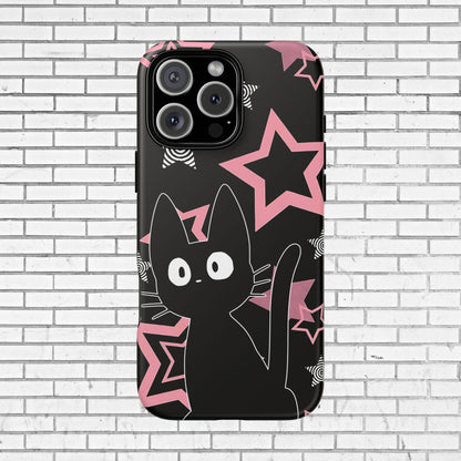 Cute Black Cat Phone Case - Kawaii Pastel Goth iPhone Cover