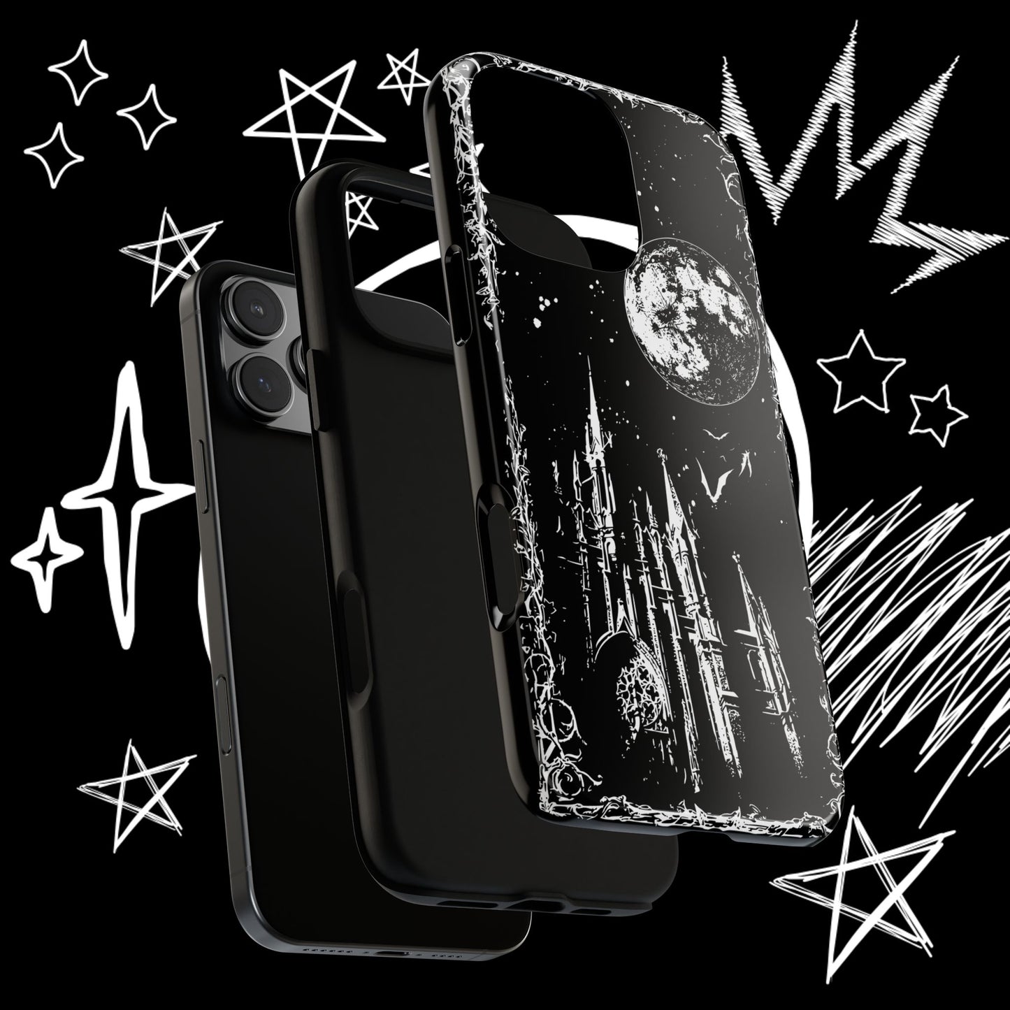 Gothic Cathedral Phone Case | Dark Aesthetic Moon Cover | NekoStyleStudio