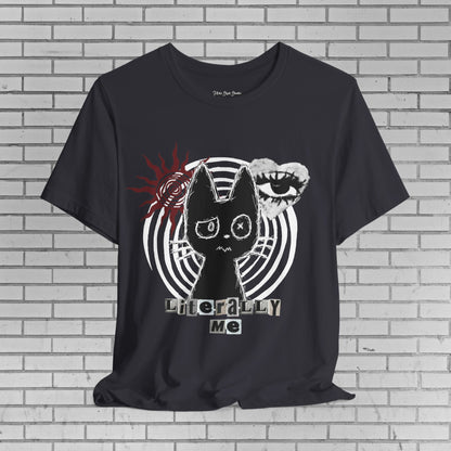 Dark Punk Cat Shirt - Sadcore Aesthetic Grunge Tee