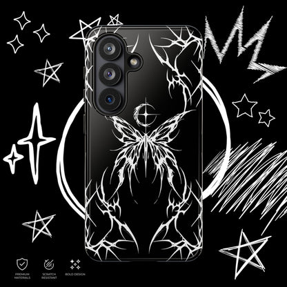 Gothic Butterfly Phone Case | Dark Tribal Goth | NekoStyleStudio