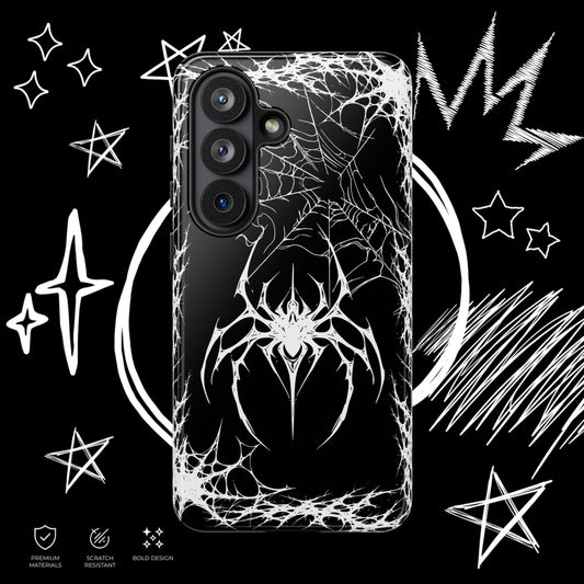 Gothic Spider Phone Case | Dark Aesthetic Web Design | NekoStyleStudio