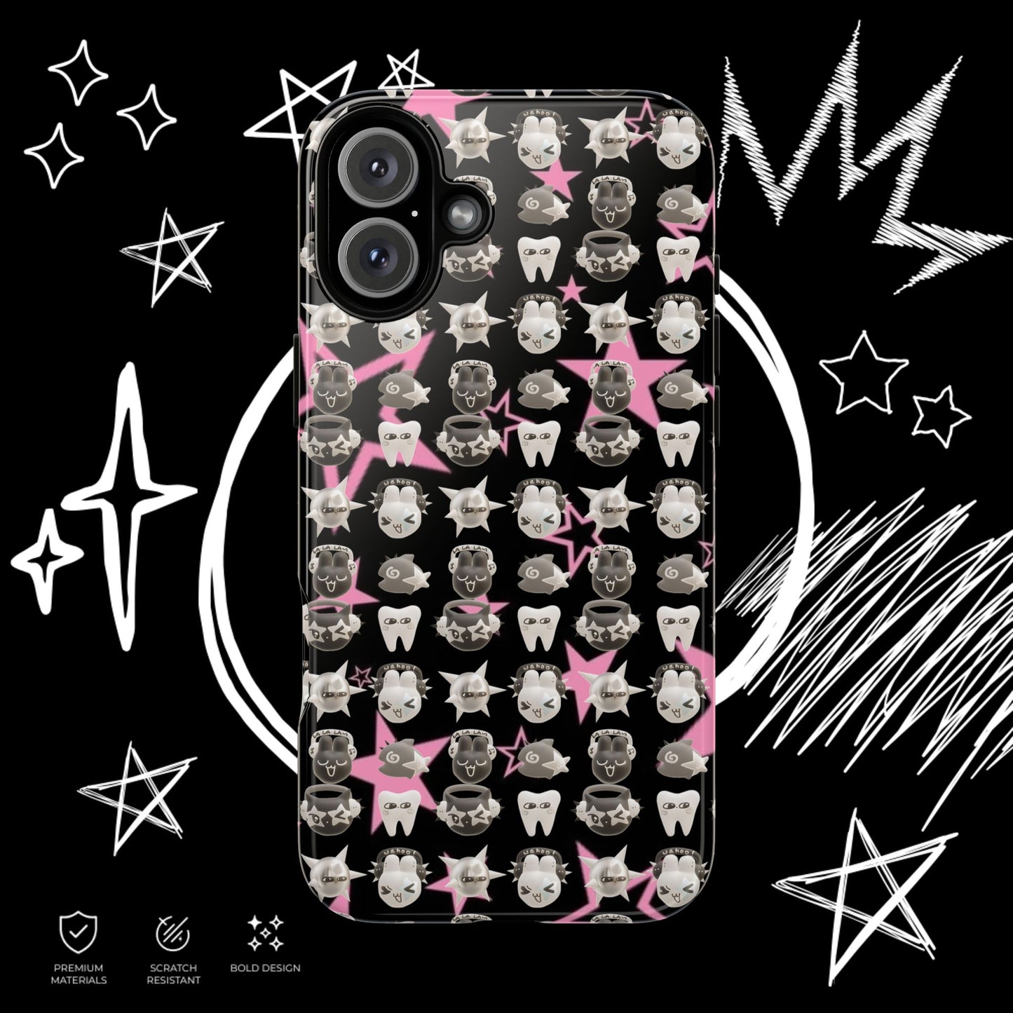 Kawaii Goth Phone Case | Creepy Cute Cover | NekoStyleStudio