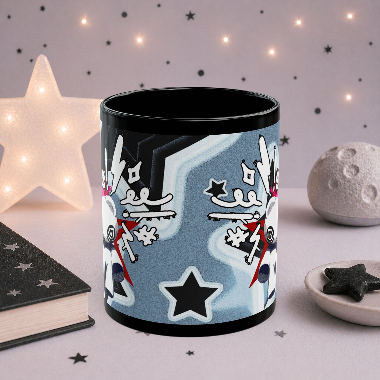 Edgy Pop Art Mug — Cute Dark Aesthetic Coffee Cup