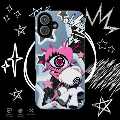 Kawaii Punk Phone Case | Pastel Alt Teddy Bear | NekoStyleStudio