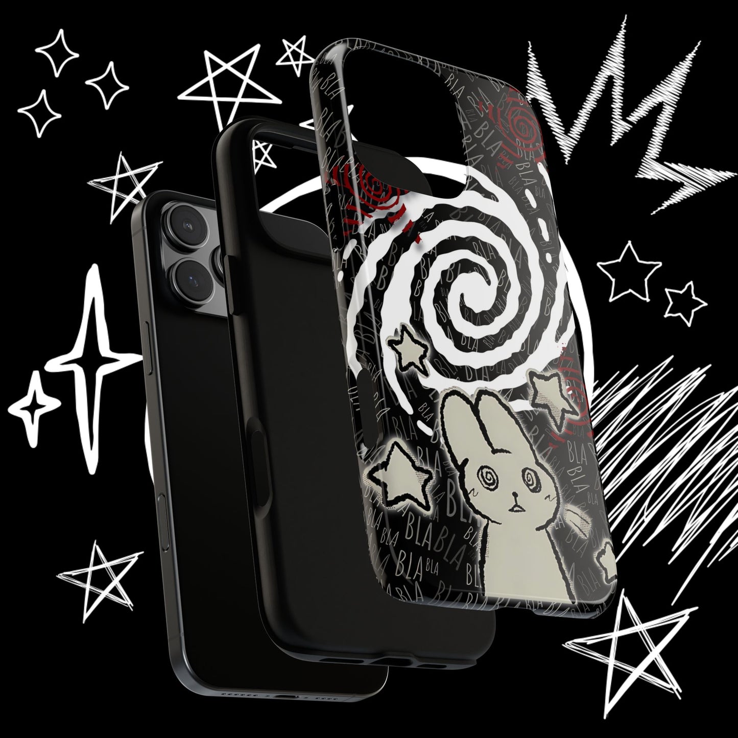 Kawaii Gothic Phone Case | Alt Grunge Tough Cover | NekoStyleStudio