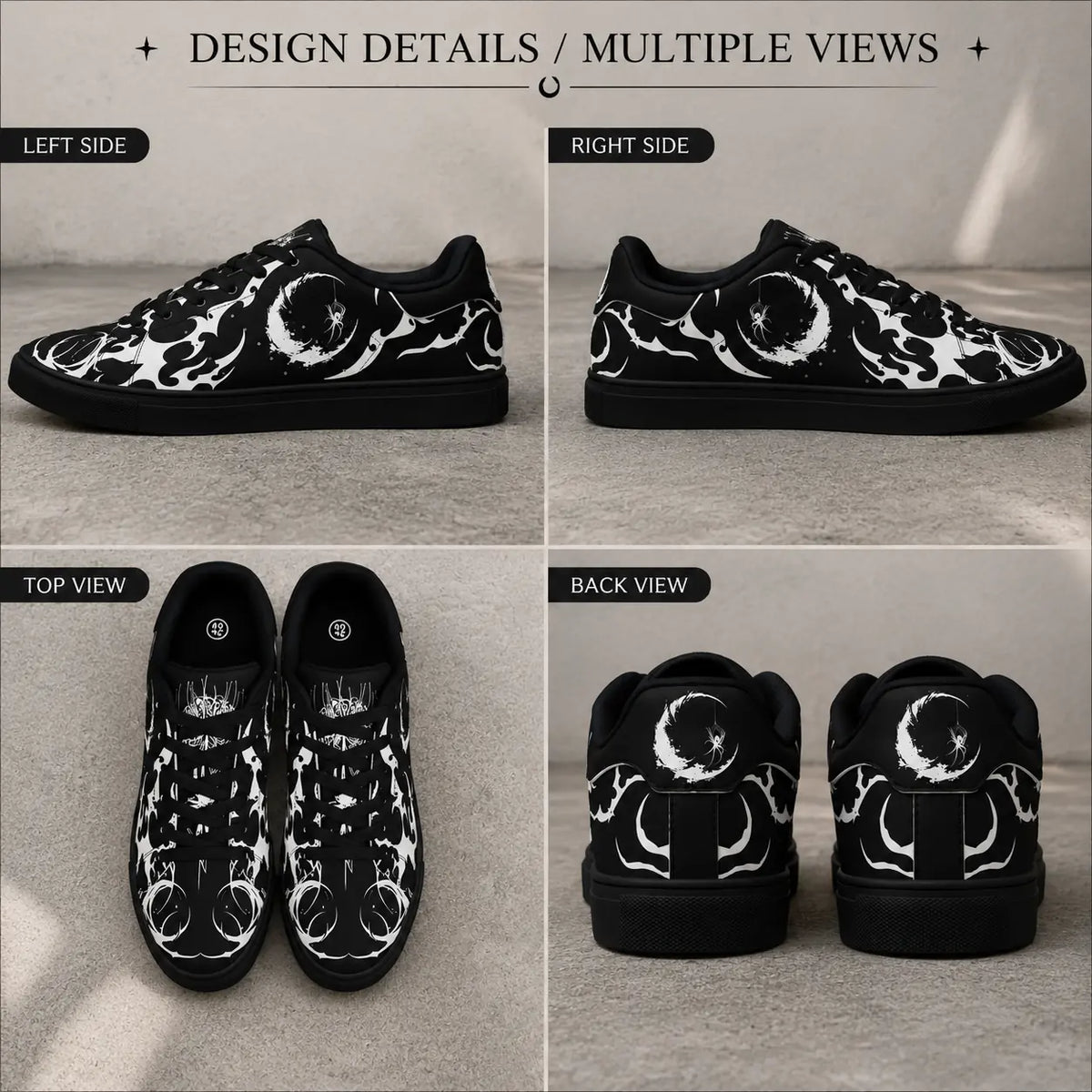 Gothic Moon Spider Sneakers