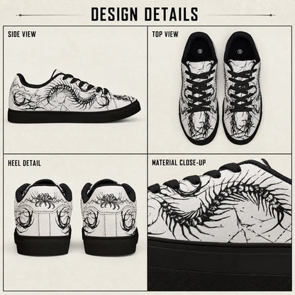 White Gothic Centipede Sneakers