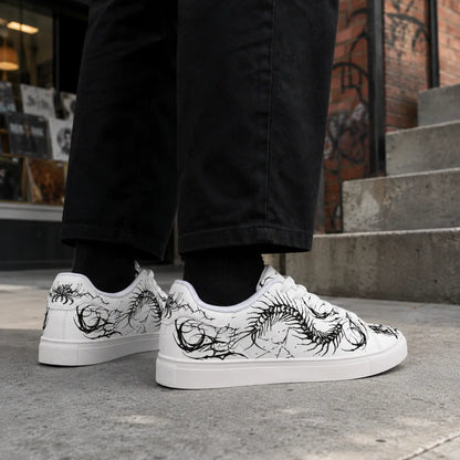 White Gothic Centipede Sneakers