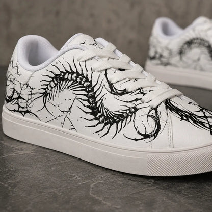 White Gothic Centipede Sneakers