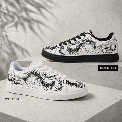 White Gothic Centipede Sneakers