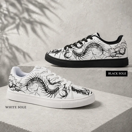 White Gothic Centipede Sneakers