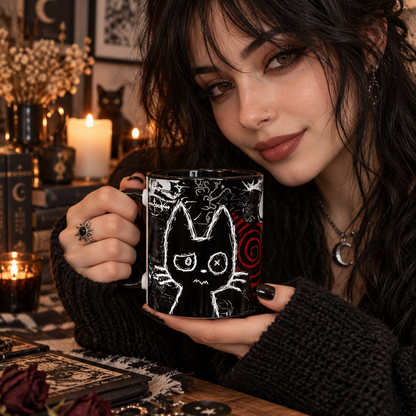 Dark Punk Cat Mug