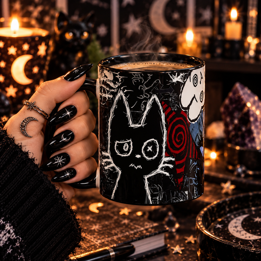 Dark Punk Cat Mug