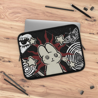 Trippy Bunny Laptop Sleeve — Indie Grunge Alt Aesthetic Bag