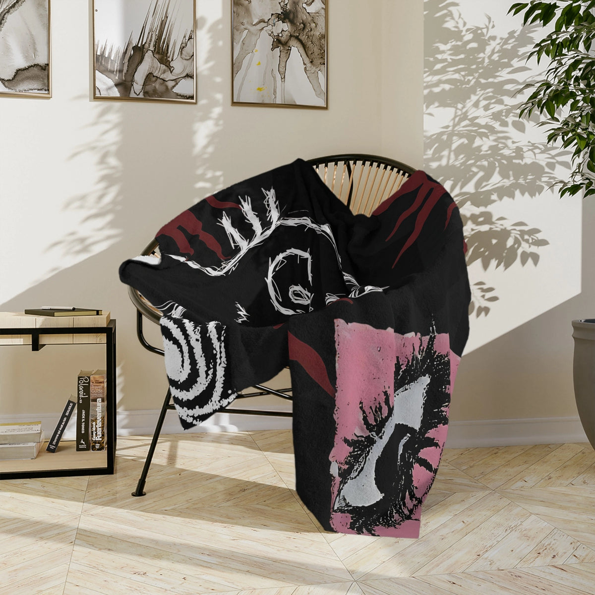 Gothic Cat Velveteen Plush Blanket
