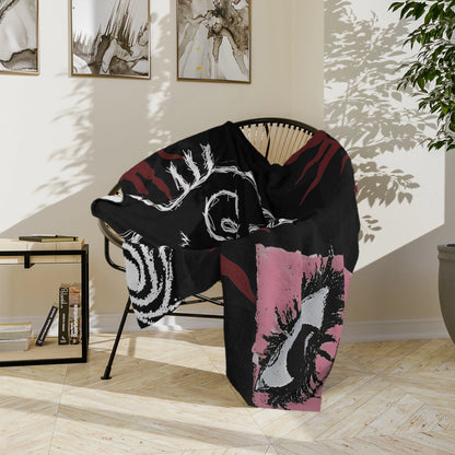 Gothic Cat Velveteen Plush Blanket