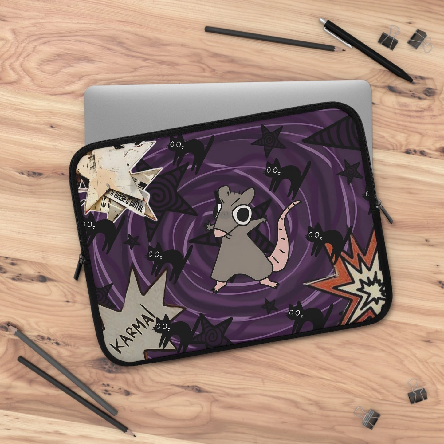 Karma Rat Laptop Sleeve — Trippy Funny Alt Aesthetic Laptop Case