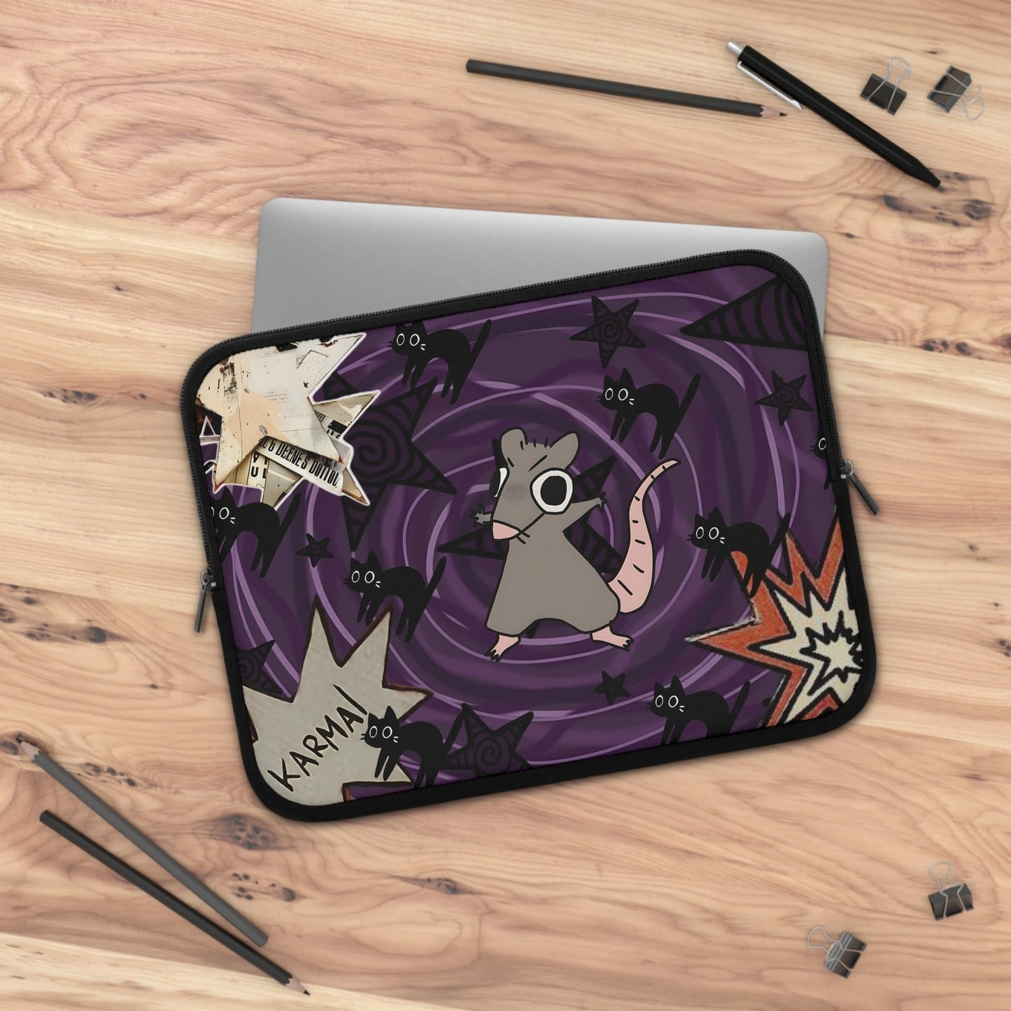 Karma Rat Laptop Sleeve — Trippy Funny Alt Aesthetic Laptop Case