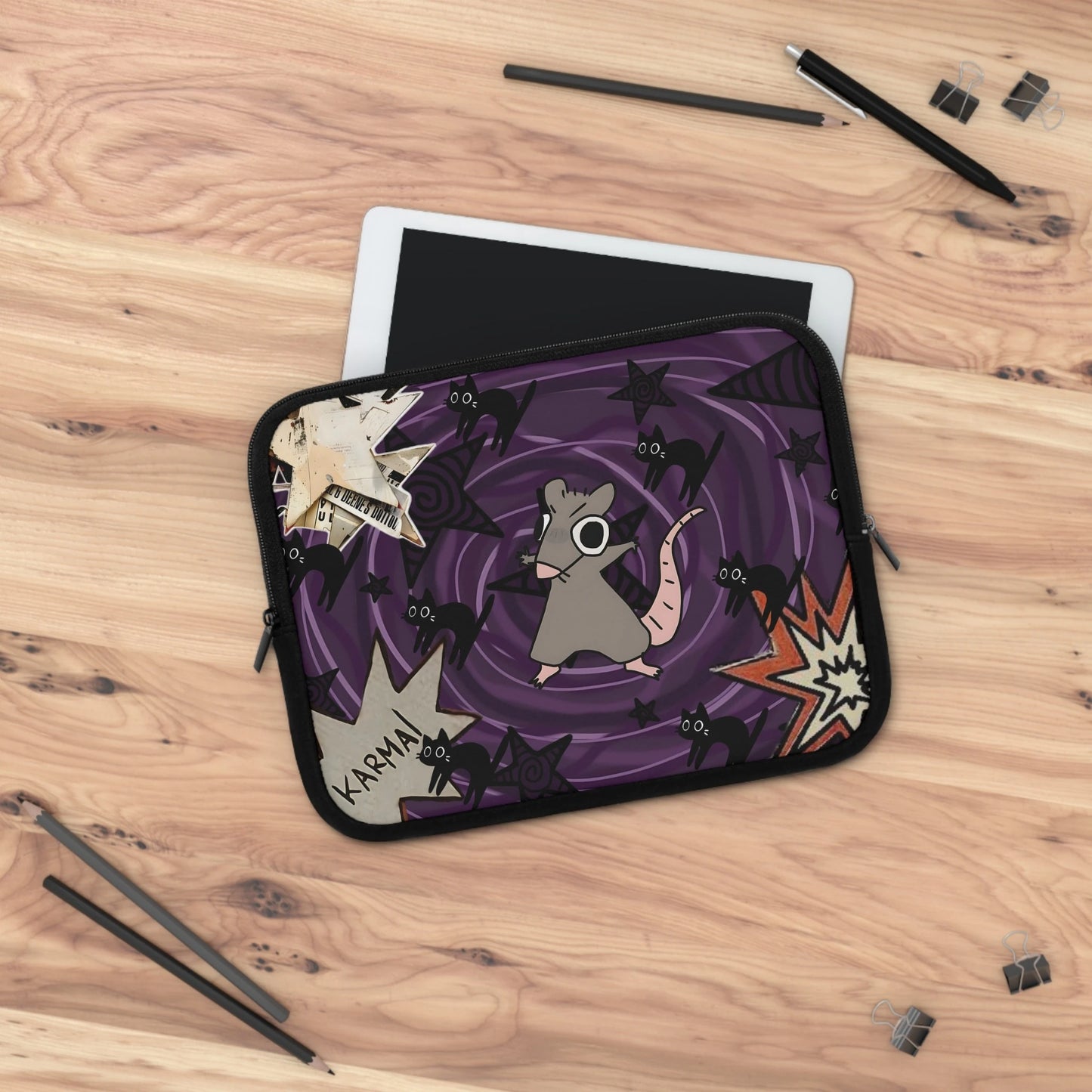 Karma Rat Laptop Sleeve — Trippy Funny Alt Aesthetic Laptop Case