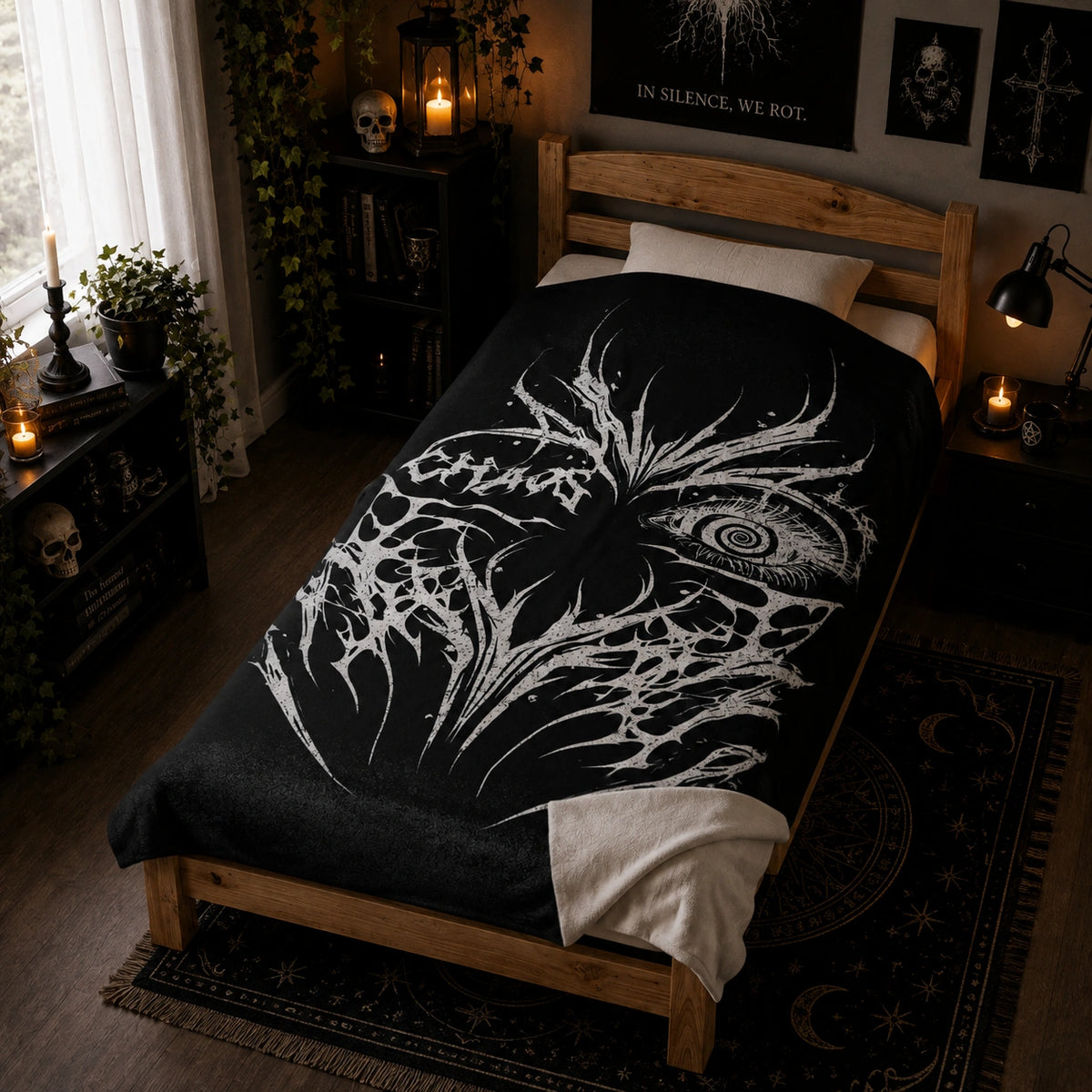 Goth Chaos Velveteen Plush Blanket