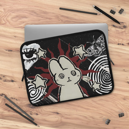 Trippy Bunny Laptop Sleeve — Indie Grunge Alt Aesthetic Bag