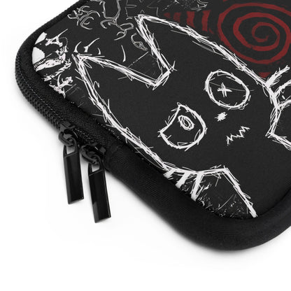 Dark Punk Laptop Sleeve — Grunge Scribble Art Alt Aesthetic Case