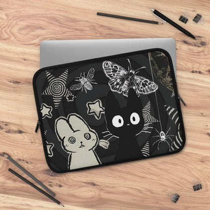 Cat & Bunny Laptop Sleeve — Emo Kawaii Alt Aesthetic Case