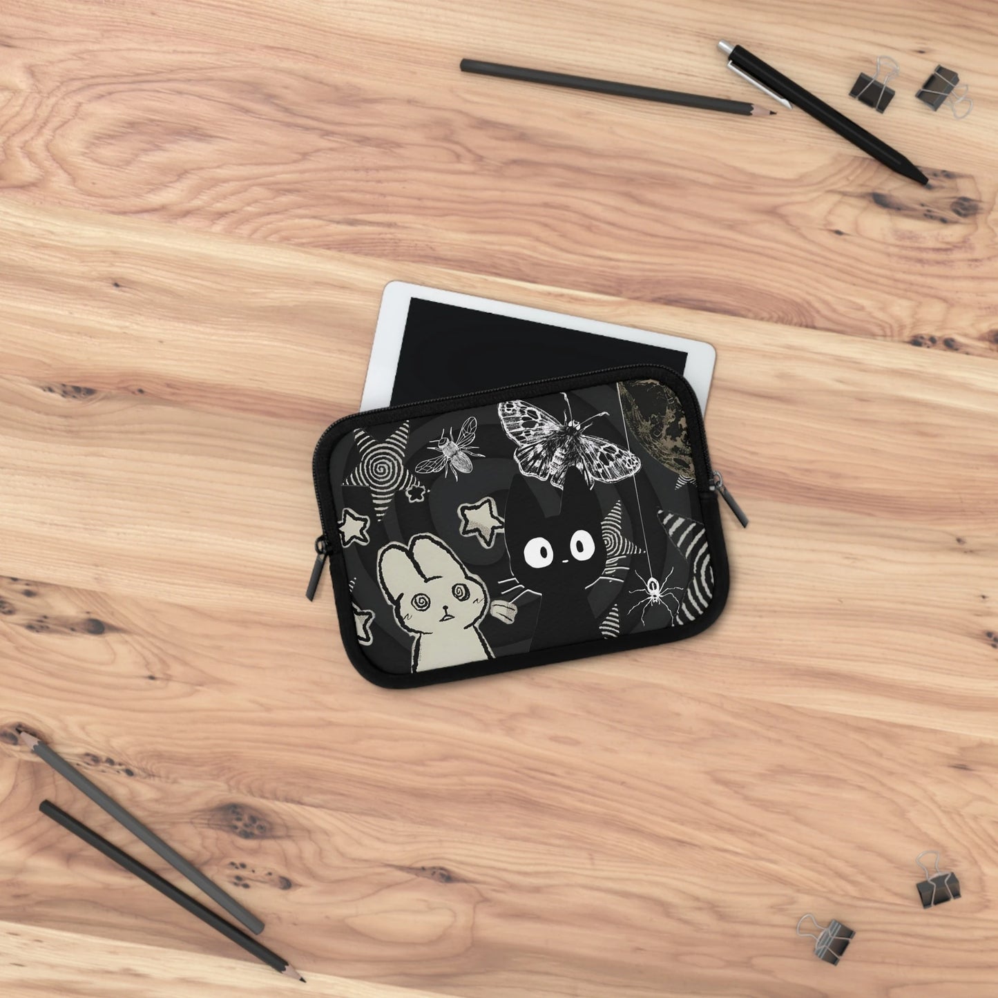 Cat & Bunny Laptop Sleeve — Emo Kawaii Alt Aesthetic Case