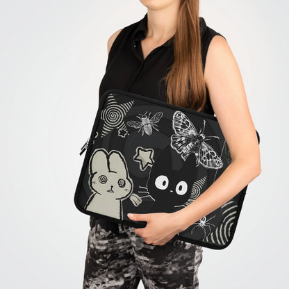 Cat & Bunny Laptop Sleeve — Emo Kawaii Alt Aesthetic Case
