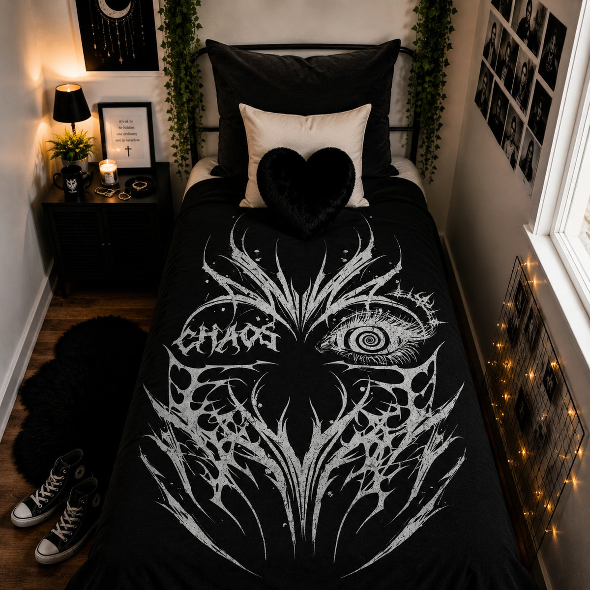 Goth Chaos Velveteen Plush Blanket