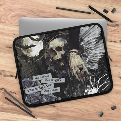 Gothic Skull Laptop Sleeve — Dark Academia Goth Case