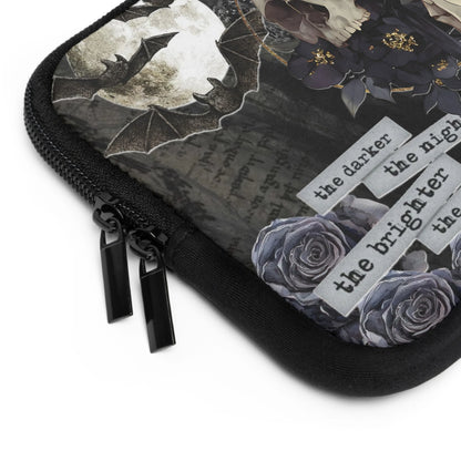 Gothic Skull Laptop Sleeve — Dark Academia Goth Case