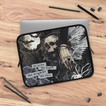 Gothic Skull Laptop Sleeve — Dark Academia Goth Case
