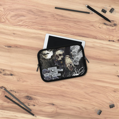 Gothic Skull Laptop Sleeve — Dark Academia Goth Case