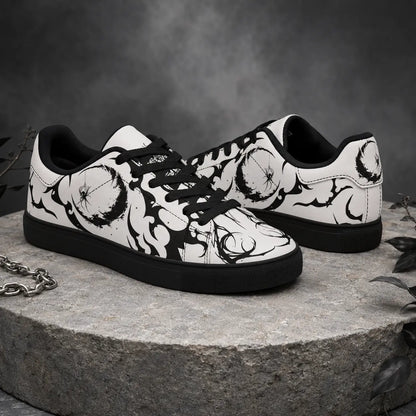 White Gothic Spider Moon Sneakers