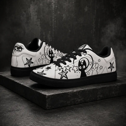 White Cat & Trippy Bunny Sneakers