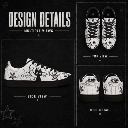 White Cat & Trippy Bunny Sneakers