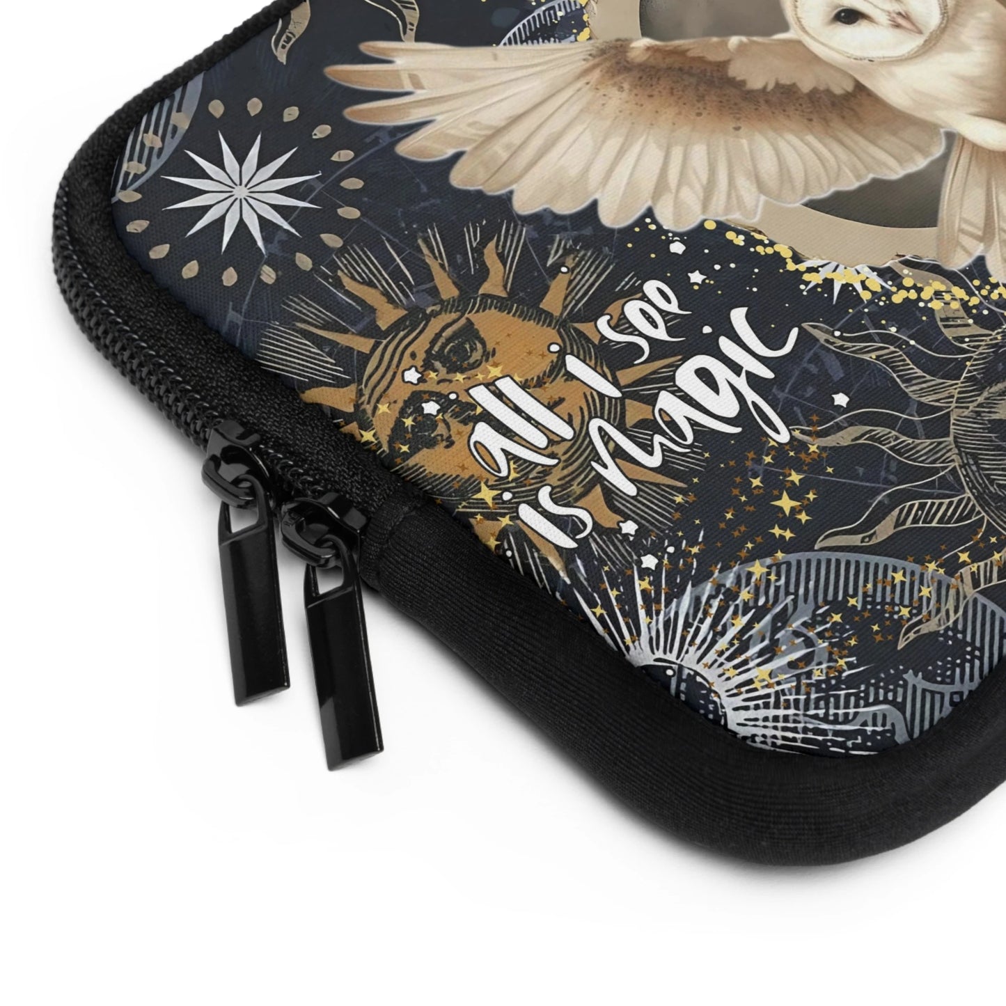 Celestial Owl Laptop Sleeve — Witchy Mystic Case