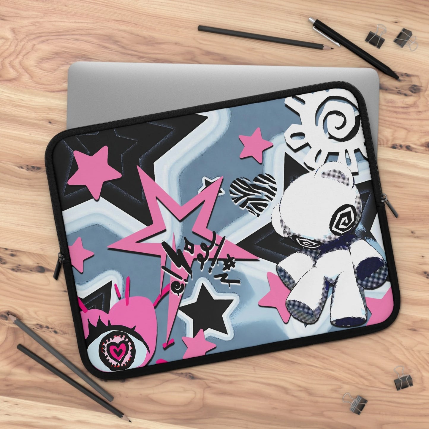 Dark Kawaii Laptop Sleeve — Cute Punk Alt Aesthetic Laptop Case