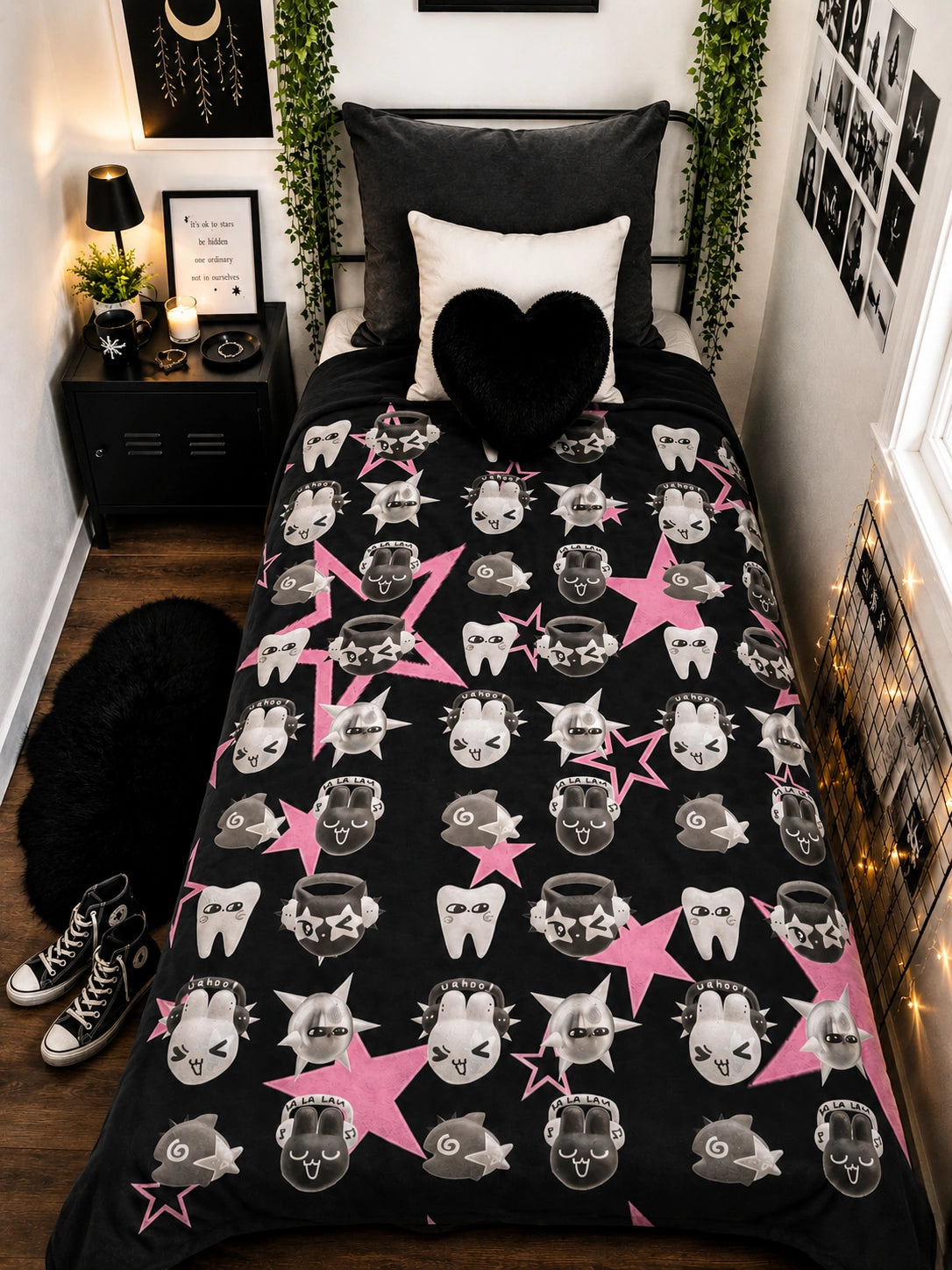 Pastel Goth Velveteen Plush Blanket
