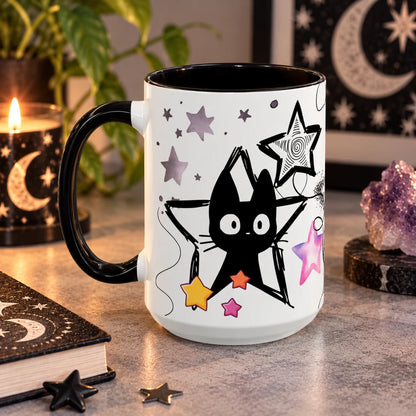 Black Cat Kawaii Mug