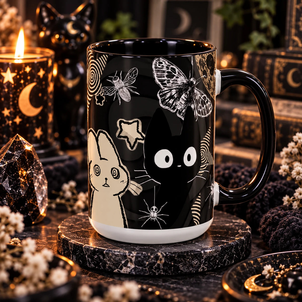 Trippy Grunge Cat Mug
