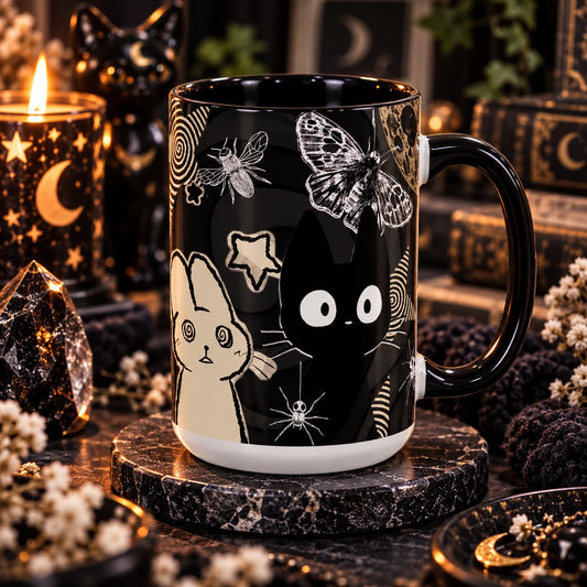 Trippy Grunge Cat Mug